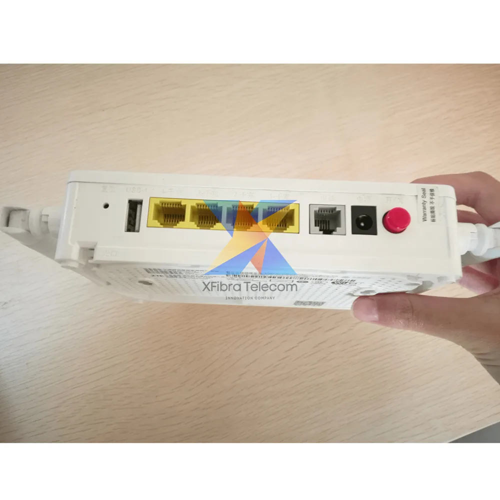 Высококачественный F673AV9 б/у двухдиапазонный FTTH 4ge + 1tel 2USB Ac Стандартный Wi-Fi Onu Gpon
