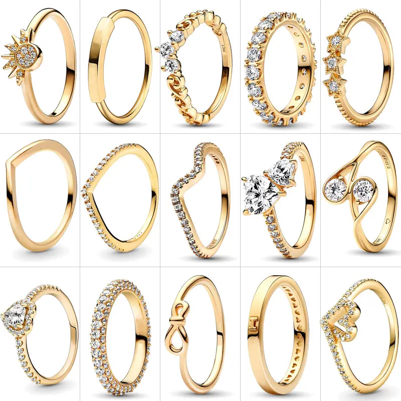 

Женское кольцо с подсолнухами, кольцо из серебра 2023 пробы с золотым покрытием и кубическим цирконием, оригинальное Ювелирное Украшение, 925