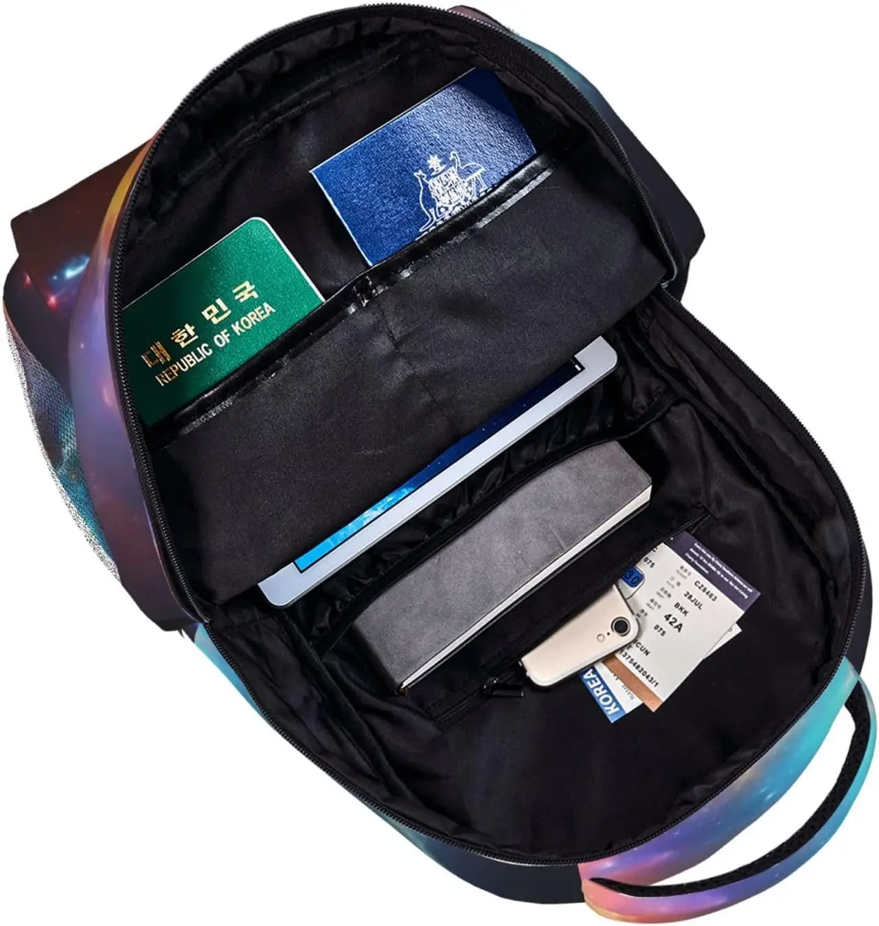 Фэнтезийный легкий рюкзак для ноутбука с космической Туманностью женщин и