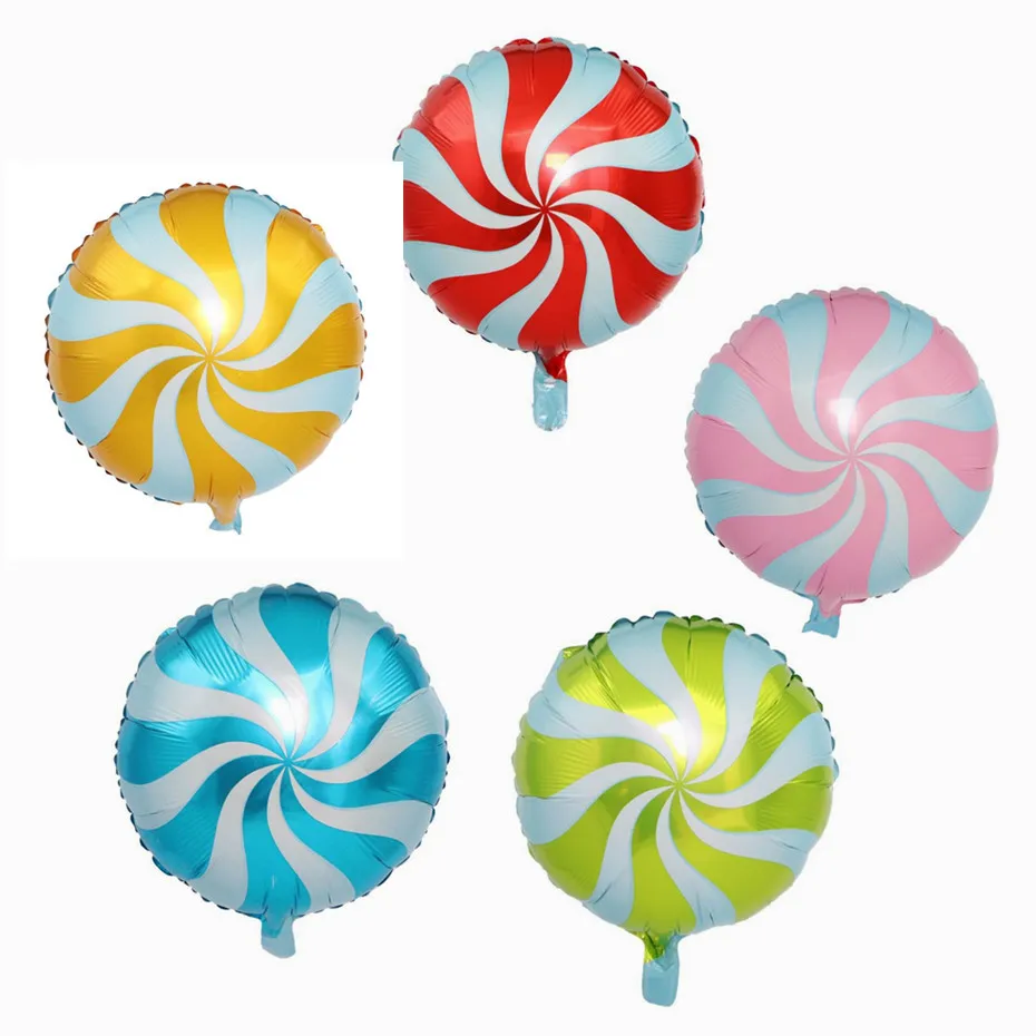 

18 inch Candy Aluminum Balloon Children's Birthday Party Decoration Balloon Lollipop Aluminum Foil Balloon Kids Helium Balloon