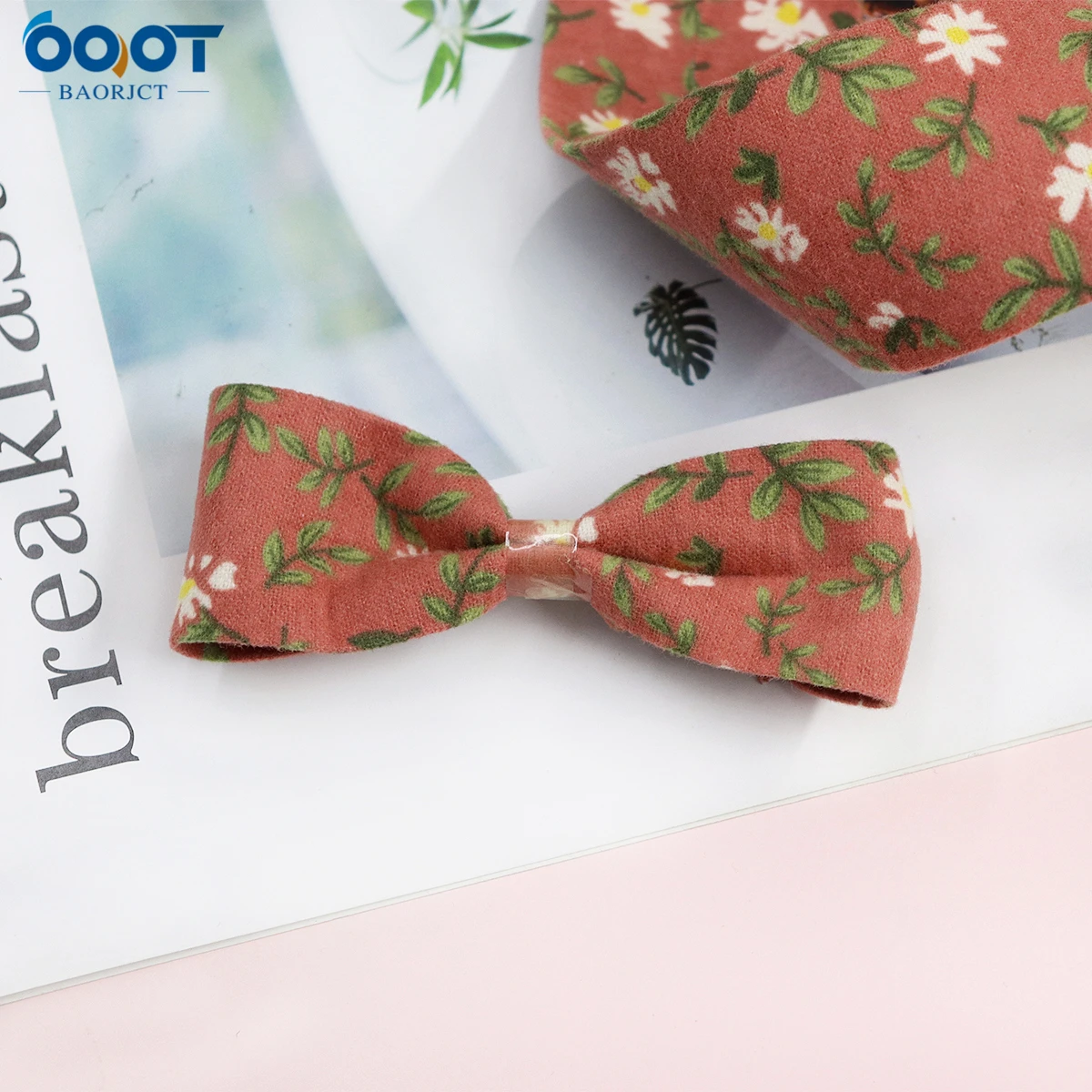 Двусторонняя Цветочная утолщенная тканевая лента 5 ярдов 50 мм сделай сам зажим