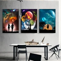 gatyztory 3pcset frame diy painting by numbers for adults planet landscape modern wall art picture by numbers for home decors
