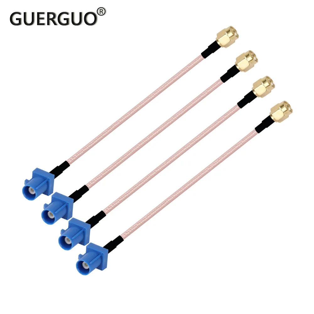 

1 шт. Fakra C штекер-SMA штекер RG316 RG174 кабель отрезок для автомобиля GPS навигации Антенна удлинитель RF коаксиальный отрезок