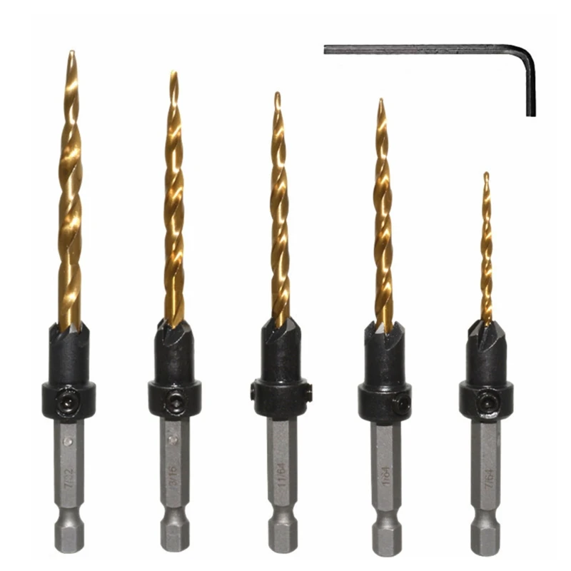 

Multifunctional Durable Wood Countersink Drill 7/64" ；9/64"；11/64"；3/16" 7/32"