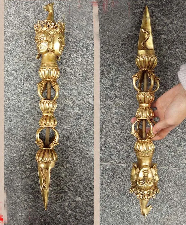 Оптовые буддийские товары Exorcise злые духи талисман 44 см практики Ваджра Пхурпа