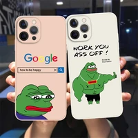 funny sad frog pepe meme case for iphone 7 8 plus iphone xs 11 12 13 pro max mini xr x se 2020 silicone case