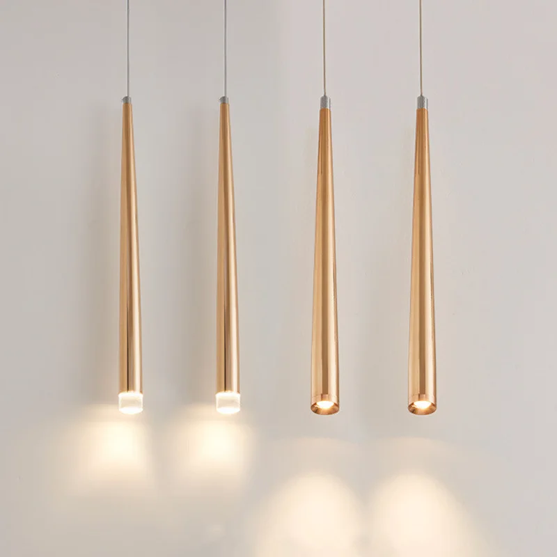 Роскошная длинная фотолюстра 7 Вт/10 Вт алюминиевая трубка для гостиной спальни