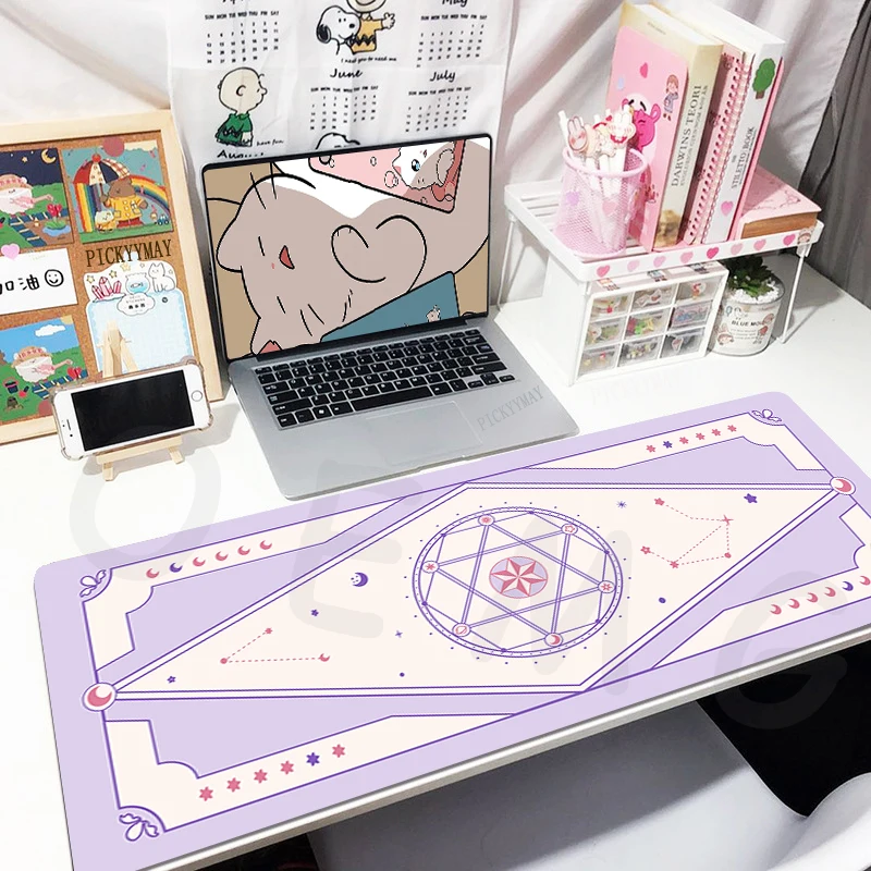 

Magic Moon Large Mouse Mat Gaming Mousepad Rubber Big Gamer Mousepads Mysterious Power 40x90cm Rubber Keyboard Mats Desk Pad