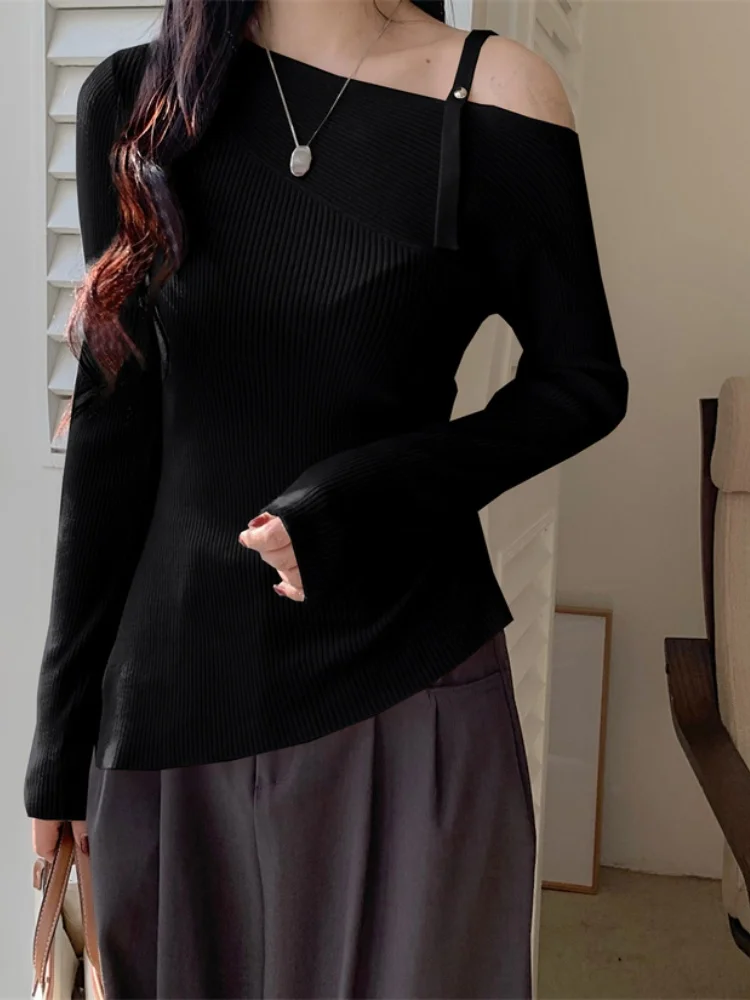 SMTHMA Новый осенне-зимний корейский темпераментный сексуальный асимметричный