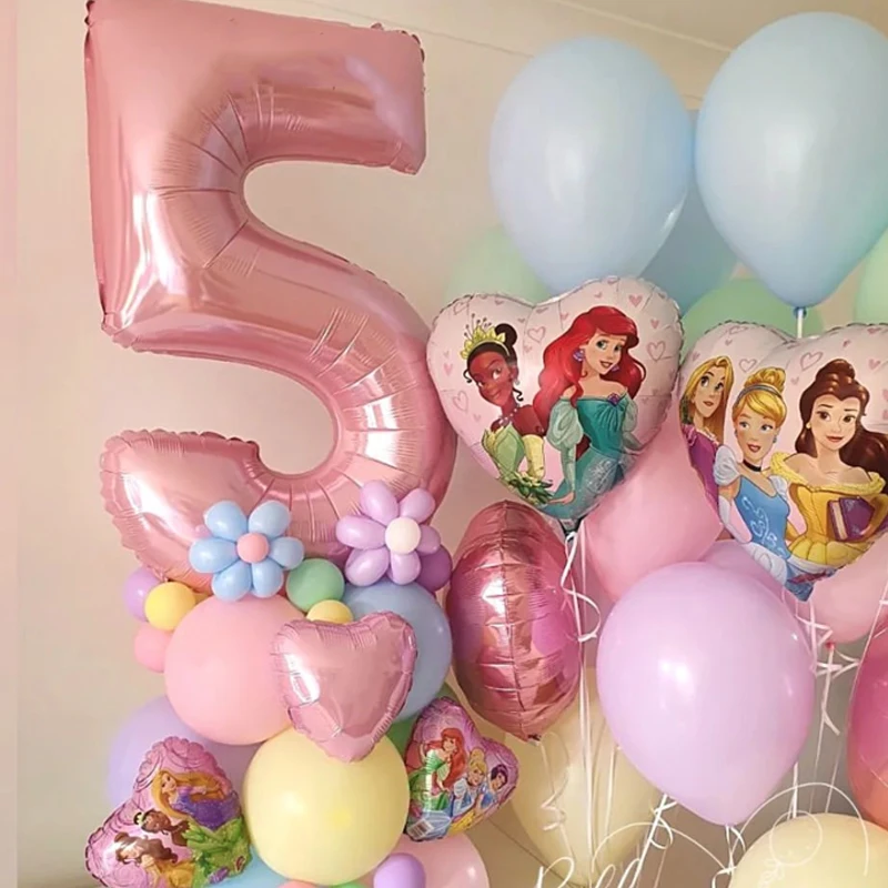

50pcs 18inch Princess Foil Helium Balloons Baby Shower Birthday Party Wedding Decoration Kids Classic Toys Air Globos