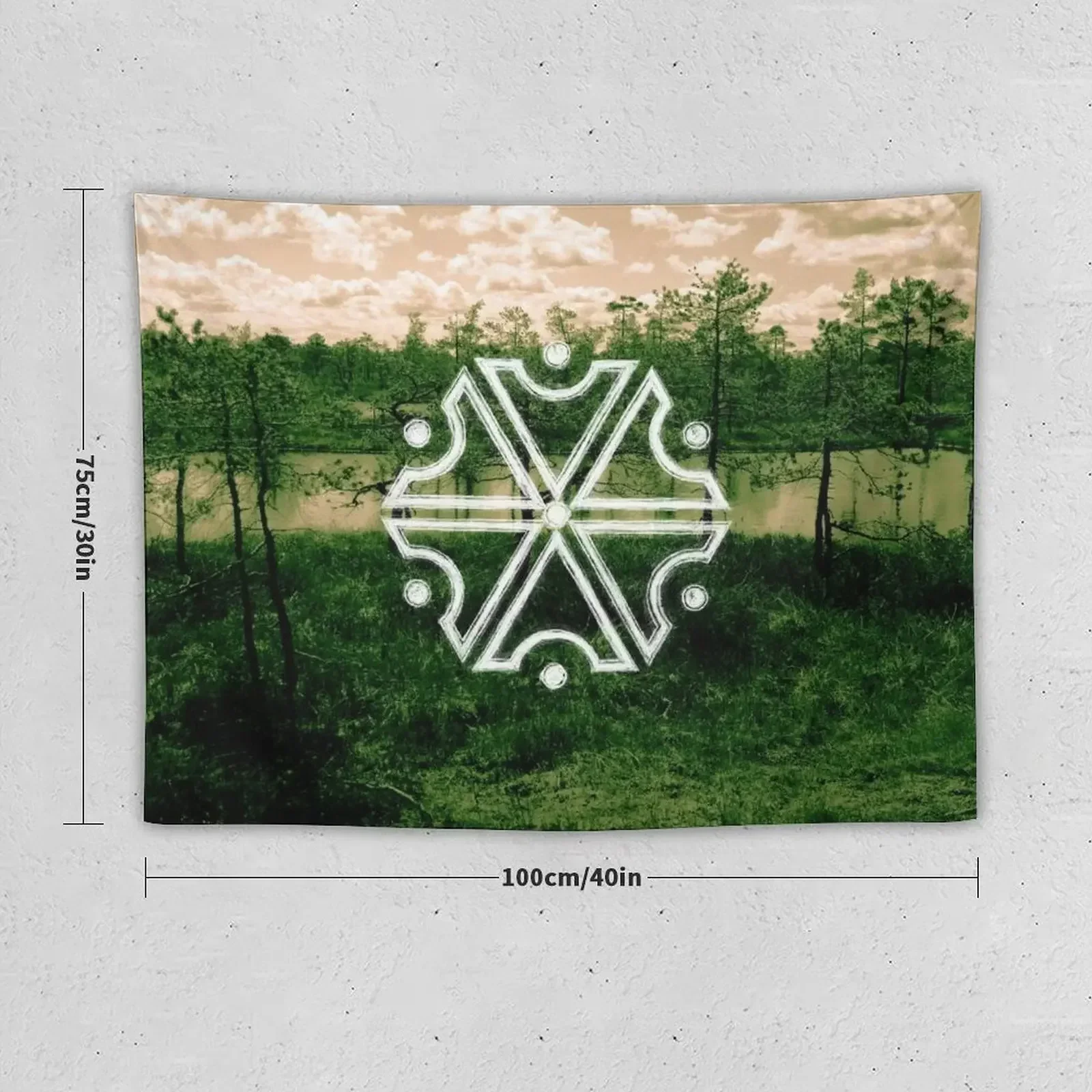 Perun славянский Бог таундеров символ (болотно) гобелен украшения для дома