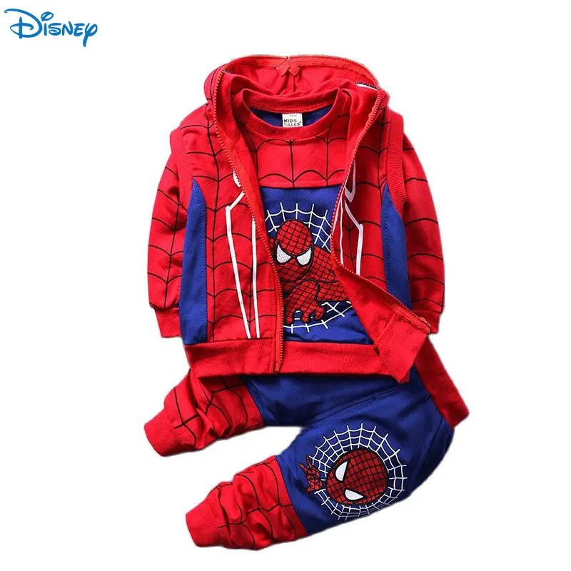 

Spiderman Boys Clothes Set Disney Kids Autumn Cotton Children's Clothing For Boy Toddler Tracksuits Outsuits Hoodies Pants Suits
