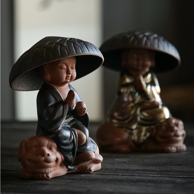 

Zen Little Monk Ceramic Tea Leak Set Kung Fu Tea Filter Tea Strainer Bubble Tea Strainer Accessories