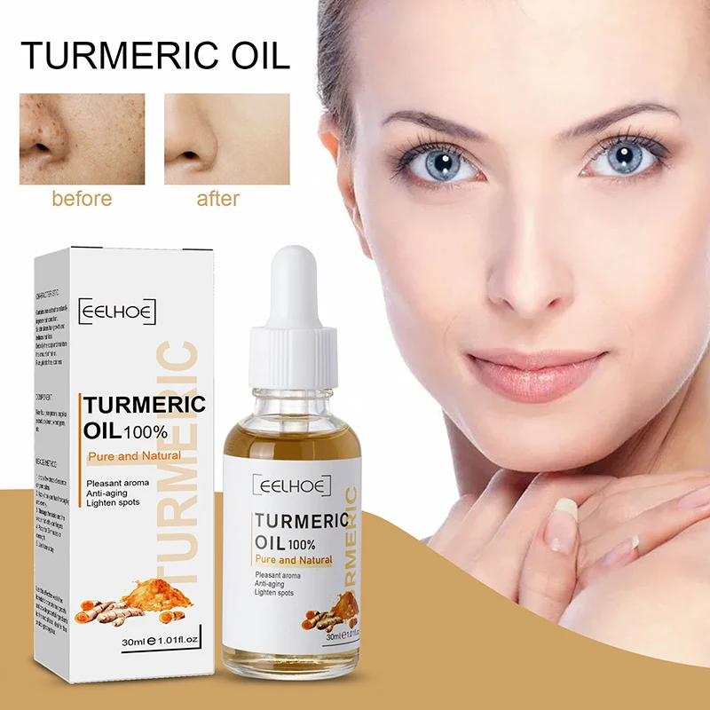 

30ml Whitening Moisturizing Anti-aging Wrinkle Lighten Turmeric Essential Oil Facial Serum Dark Spot Remove Fine Line Skin Care