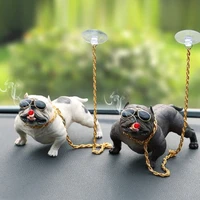 fashion creative bulldog car ornament best gift bull dog decoration car interior accessories funning carton car styling