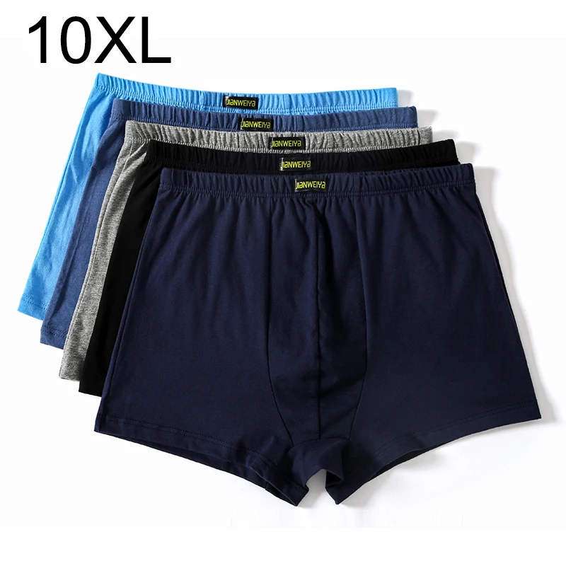 Più Il Formato 5Xl 6Xl 7Xl 8Xl Di Grandi Dimensioni Sciolti Di Sesso Maschile Biancheria Intima Di Cotone Boxer A Vita Alta Traspirante Grasso Cinture