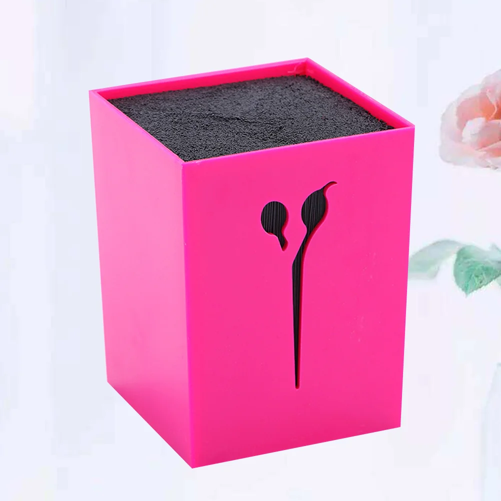 

Eco-friendly Slots Scissors Holder Hair Clips Storage Box Hairdressing Tools Organizer for Home Salon (Rosy)