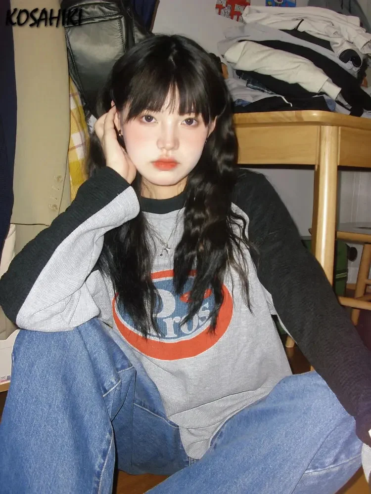 

Женский свитшот с длинным рукавом, в стиле ретро