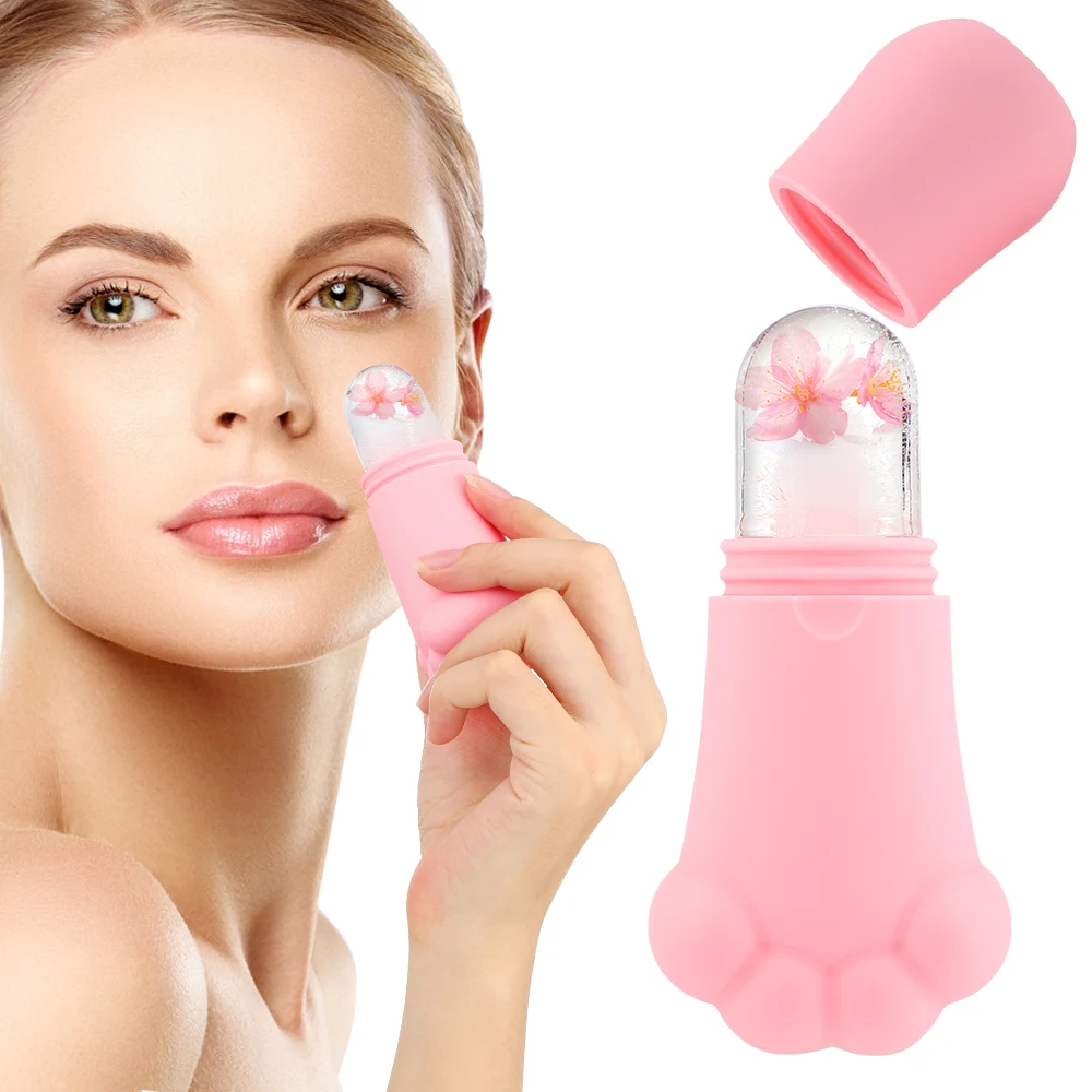 

Skin Care Beauty Lifting Contouring Tool Silicone Ice Cube Trays Ice Globe Ice Balls Face Massager Facial Roller Reduce Acne
