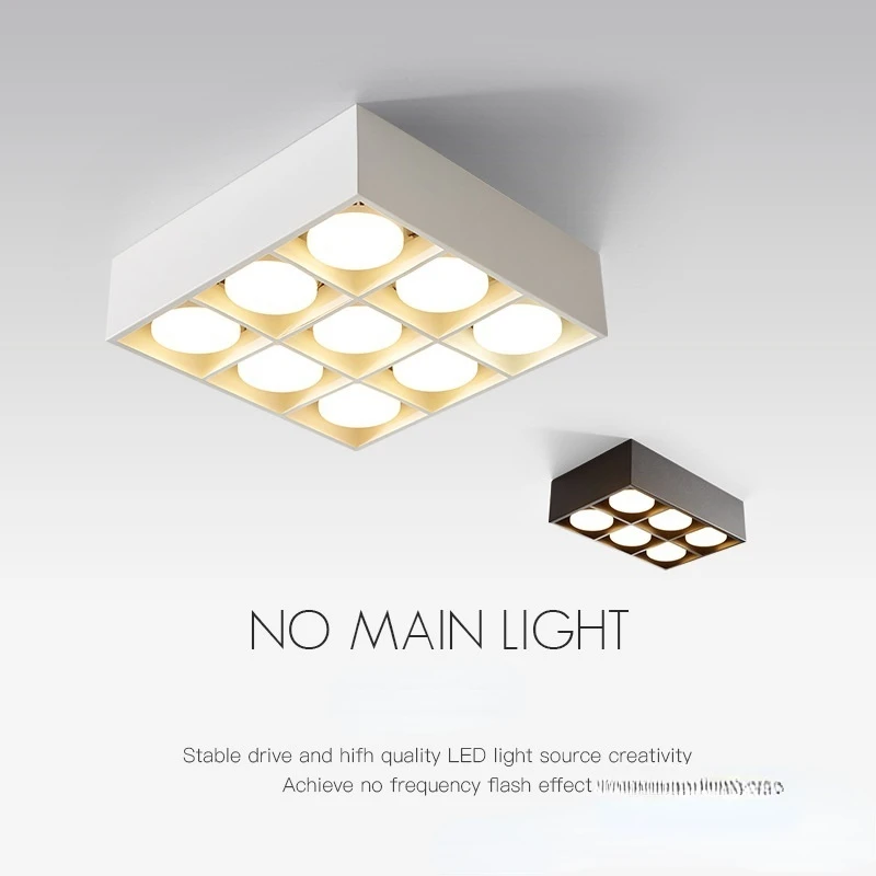 

No Main Light Lighting Led Ceiling Light Spotlight Home Living Room Corridor Square Box Light Fixture Simple Modern Decorative