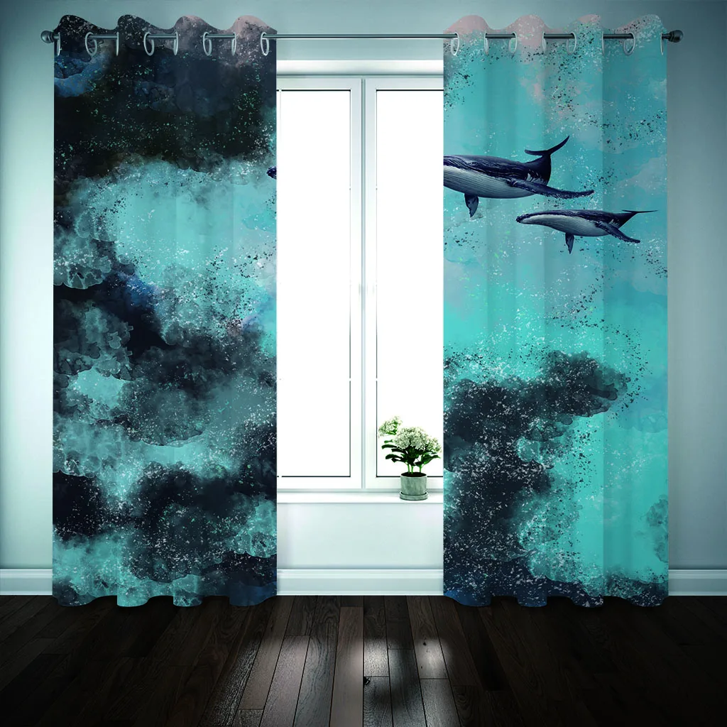 Украшение спальни по индивидуальному заказу животное кит абстрактные граффити