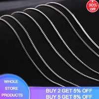 with certificate 16 18 20 original tibetan silver s925 necklaces women wedding jewelry used for pendants square box chain