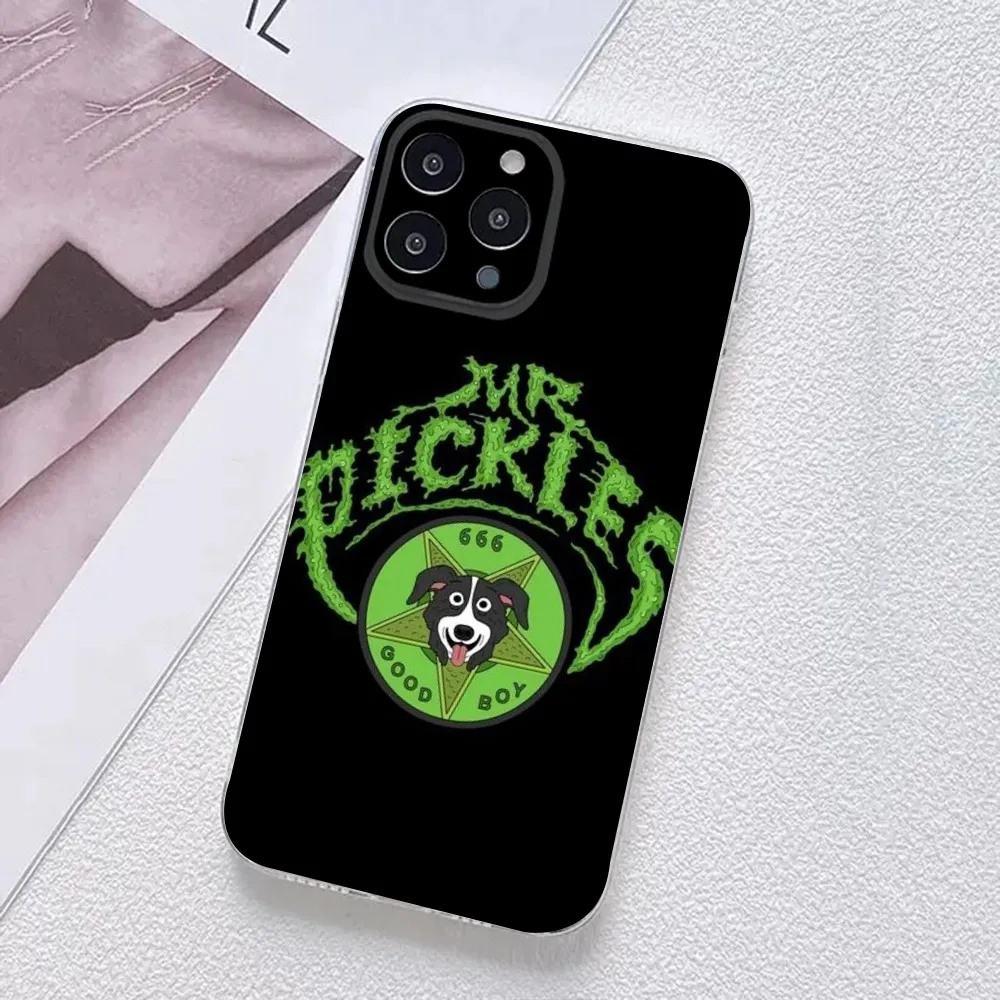 Чехол для телефона с рисунком Mr Pickles iPhone 11 12 Mini 13 14 15 Pro XS Max X 8 7 6s Plus 5 SE XR прозрачный