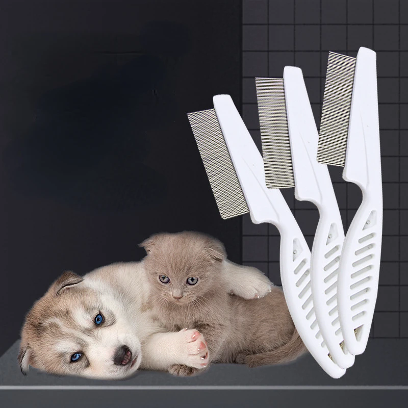 

1PC Cat Dog Pets Hair Grooming Comb Flea Shedding Brush Puppy Dog Stainless Comb Hair Combs Cats Dogs Bath Cleaning Supplies