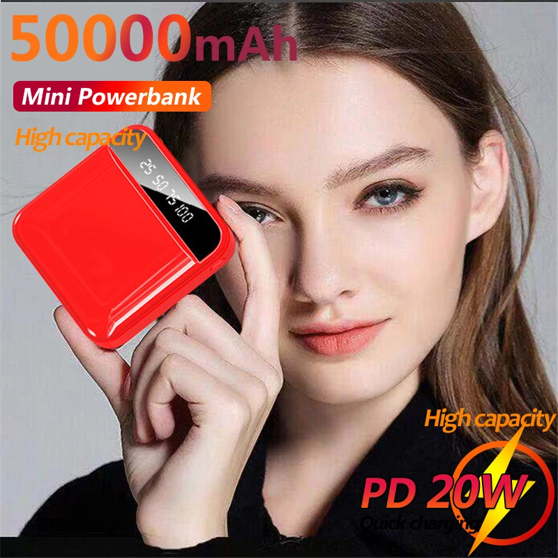 

Mini 50000mAh Power Bank Portable External Battery Charger Power Bank 2USB Digital Display Poverbank for IPhone Xiaomi Samsung