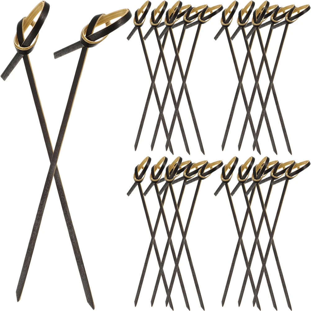 

Picks Bamboo Sticks Fruit Cocktail Disposable Wood Skewers Decorative Fruits Cake Stick Drink Toothpicks Garnish Appetizer Bbq