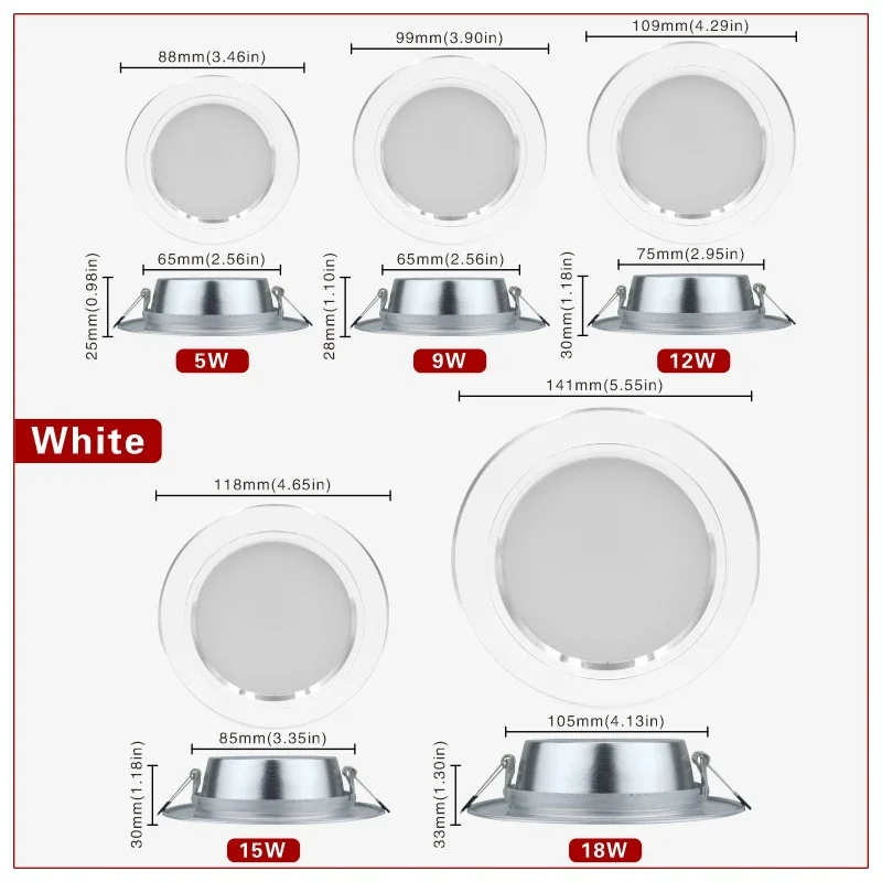 

GOT LIANG Светодиодный потолочный светильник 5Вт 9Вт 12Вт 15Вт 18Вт