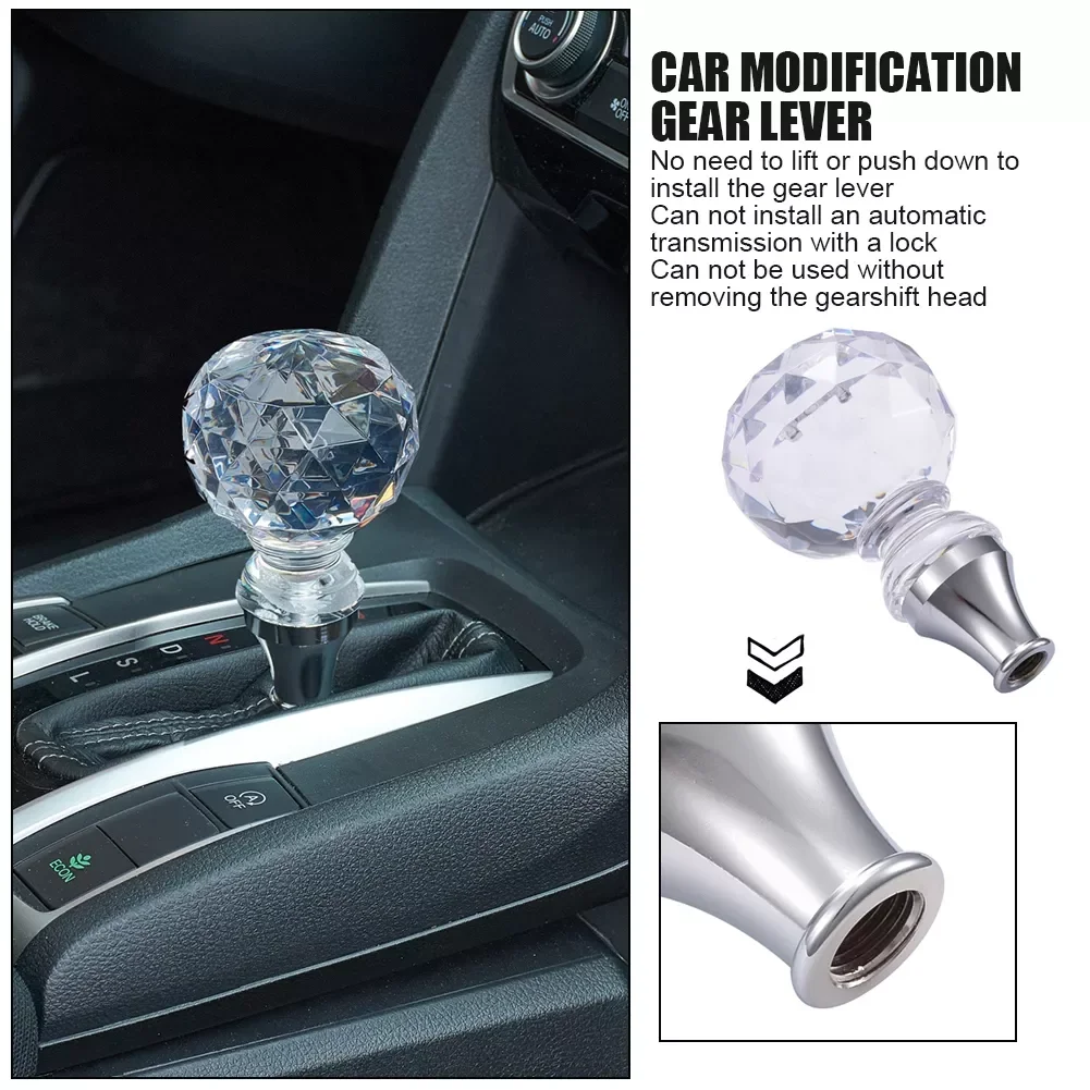 

Acrylic Diamond Style Car Gear Stick Shift Knobs Lever Shifter Handle Fit For Manual Automatic Transmission Car