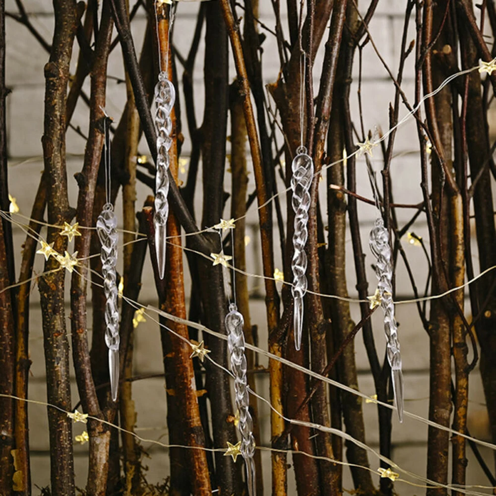 24 шт. акриловые сосульки имитация украшения для дома зимняя створка