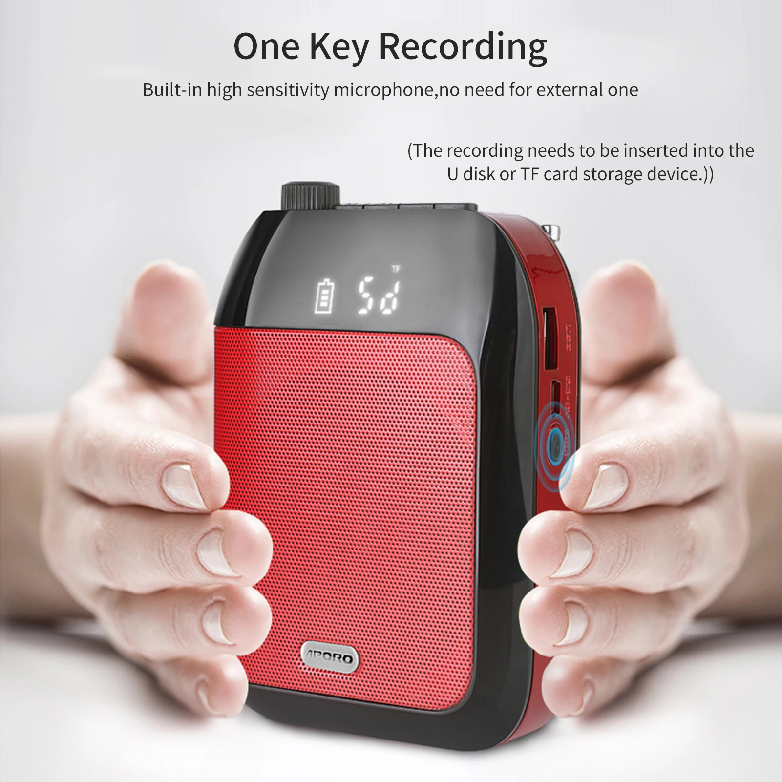 Портативный Усилитель громкоговорителя с микрофоном гарнитура поясом