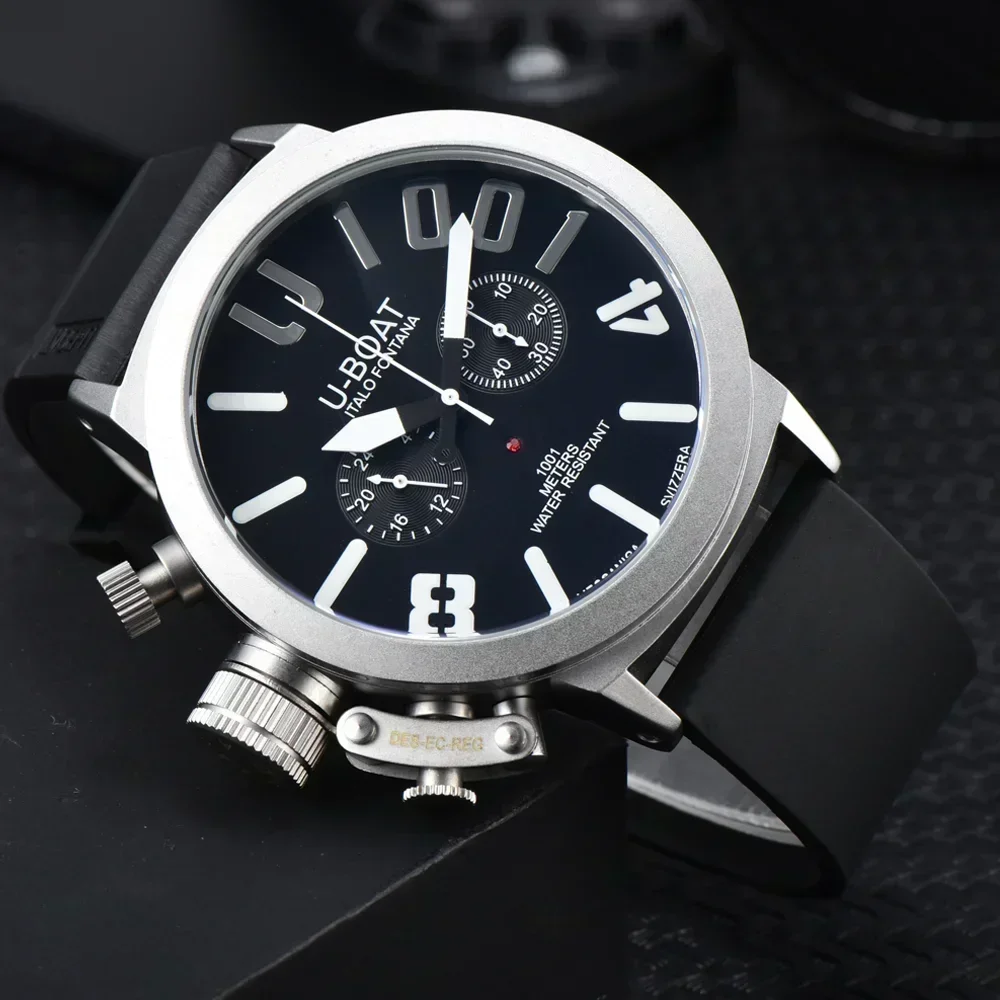 Фото Отличные часы U-BOAT Brand Geneva для мужчин, многофункциональные хронографы, наручные часы для бизнеса и спорта, часы класса ААА, горячая распродажа. №2
