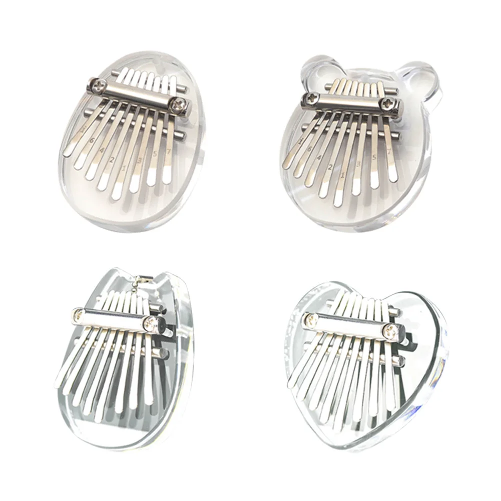 

8 Keys Mini Kalimba Portable Crystal Thumb Piano Exquisite Finger Harp Musical Mbira Instrument Gift for Kids Adult Beginners