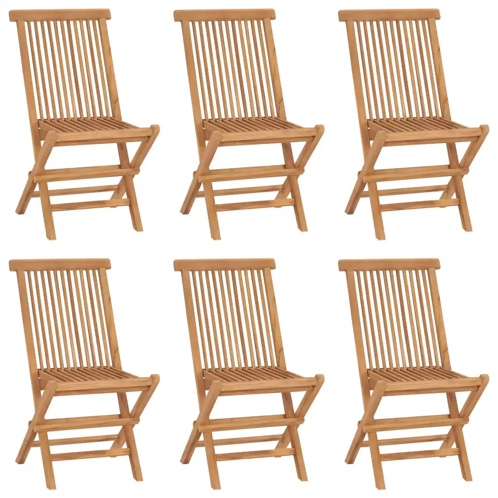 

Garden Chair of 6, Solid Teak Wood Outdoor Seat Chair, Patio Furniture 46 x 62 x 90 cm