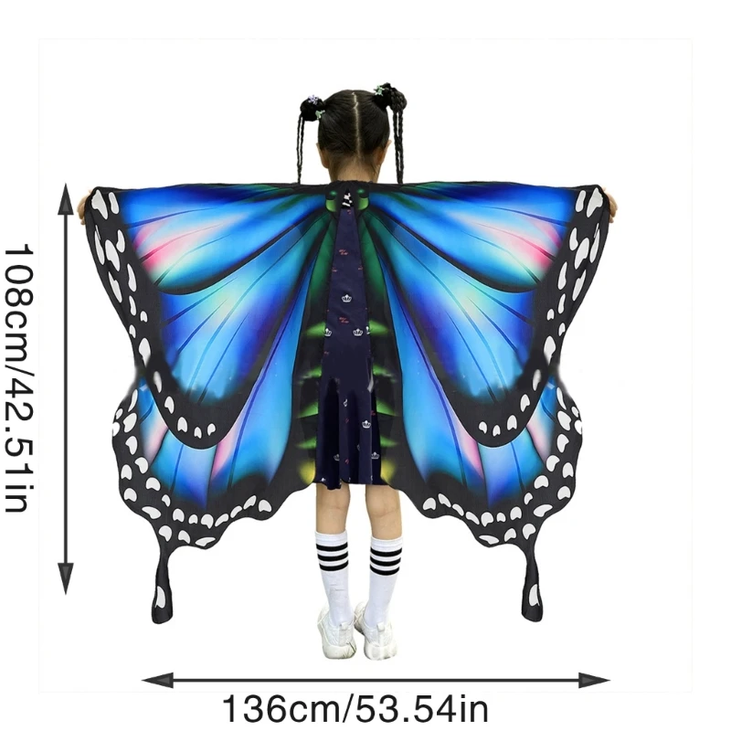 Накидка принцессы на Хэллоуин карнавальный костюм плащ для детей с крыльями