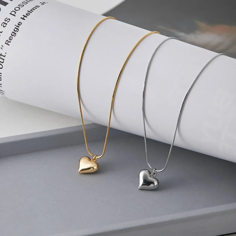 

Женское ожерелье с подвеской в виде сердца, из меди и золота