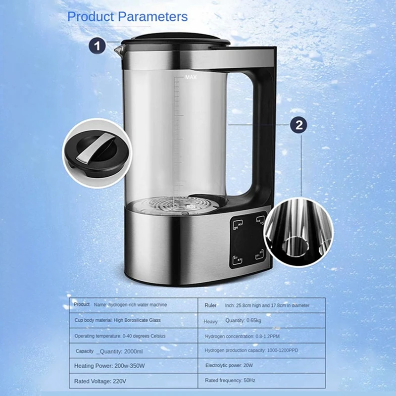 1 шт. электрическая машина для обогащения водородной воды емкость 2 л европейская