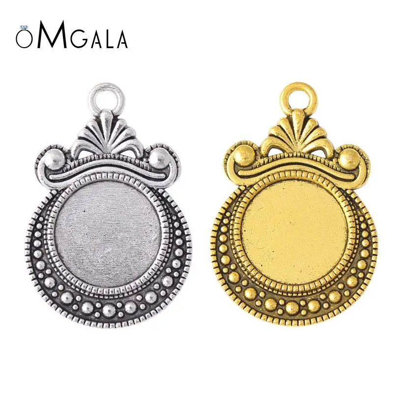 

10pcs/lot Vintage Charms Pendant Cabochon Base 12mm Tray For Diy Earrings Nekclaces Jewelry Making Findings Crafts Accessories