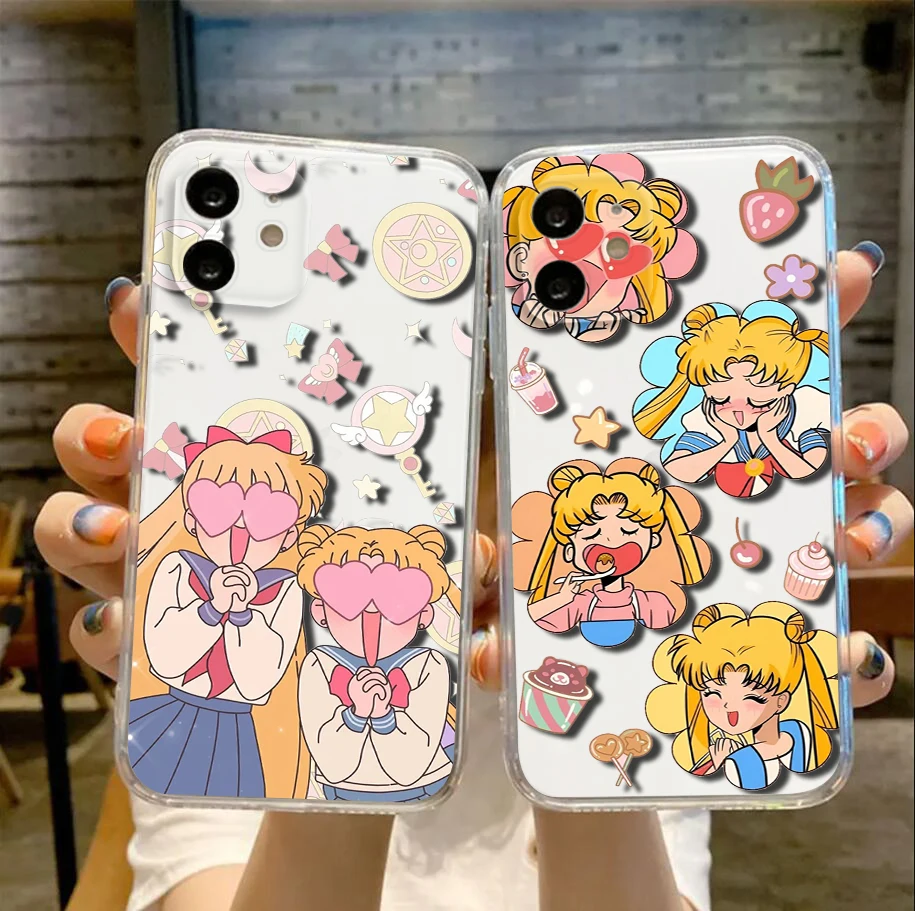 Мягкий чехол с рисунком Сейлор Мун для Samsung A7 A70 A71 A72 A8 A9 J2 J4 Plus J5 J6 Prime J7 J9 M30S M31 M51 M23 A04