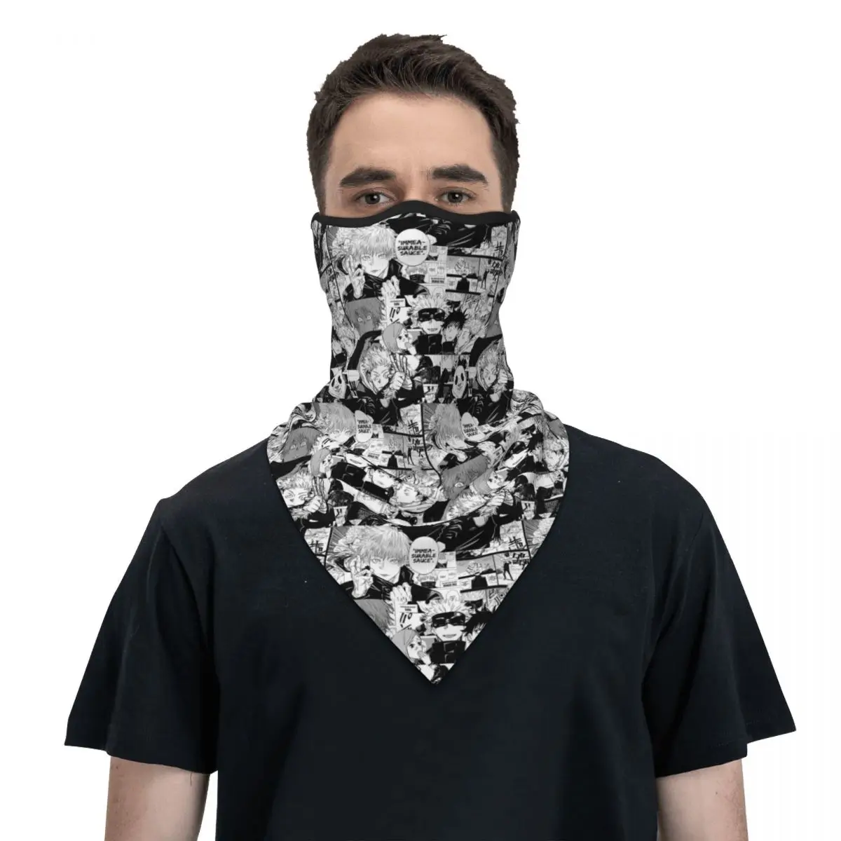 

Fashion Anime Jujutsu Kaisen Bandana Neck Gaiter for Hiking Cycling Men Women Satoru Gojou Yuji Itadori Face Mask Wrap Scarf