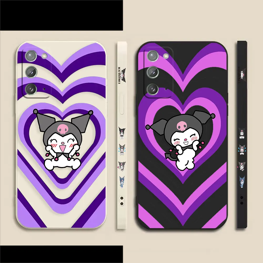 

Purple Heart K-Kuromi Phone Case For Samsung A80 A70 A60 A50 A40 A20S A10S A10 Note 20 10 M33 M32 Pro Plus Lite Ultra 4G 5G Case