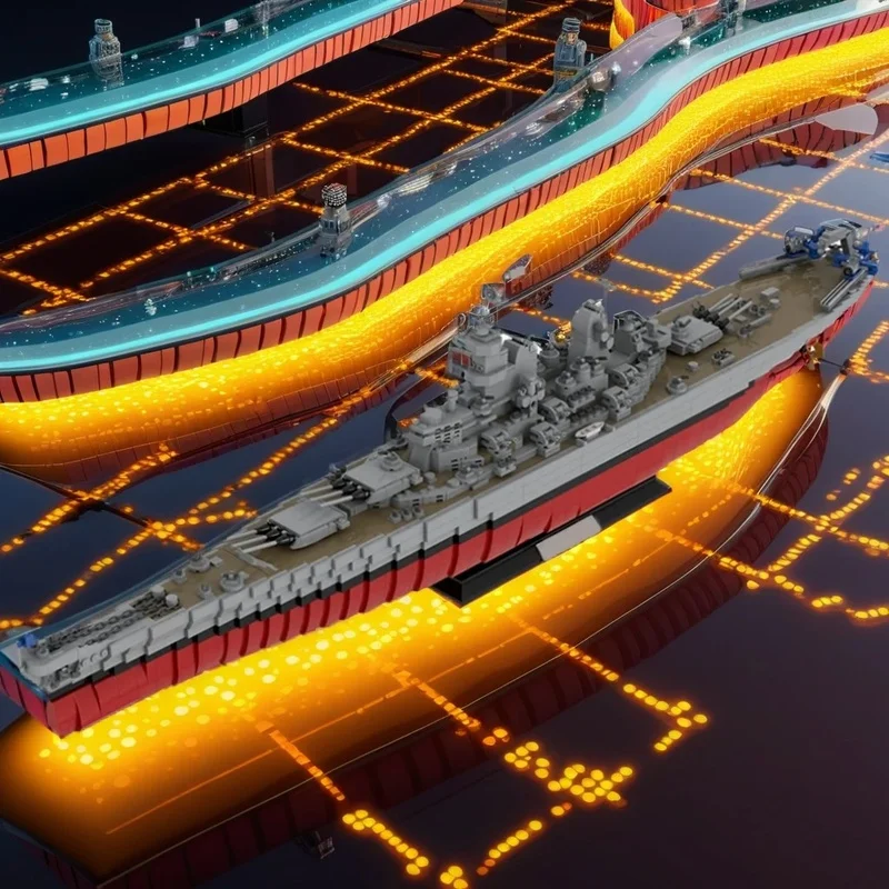 Фото 3306 деталей MOC: Конструктор-модель линкора класса Iowa USS Missouri BB, архитектурная модель, подарок на Рождество, день рождения, для детей, сделай сам №1