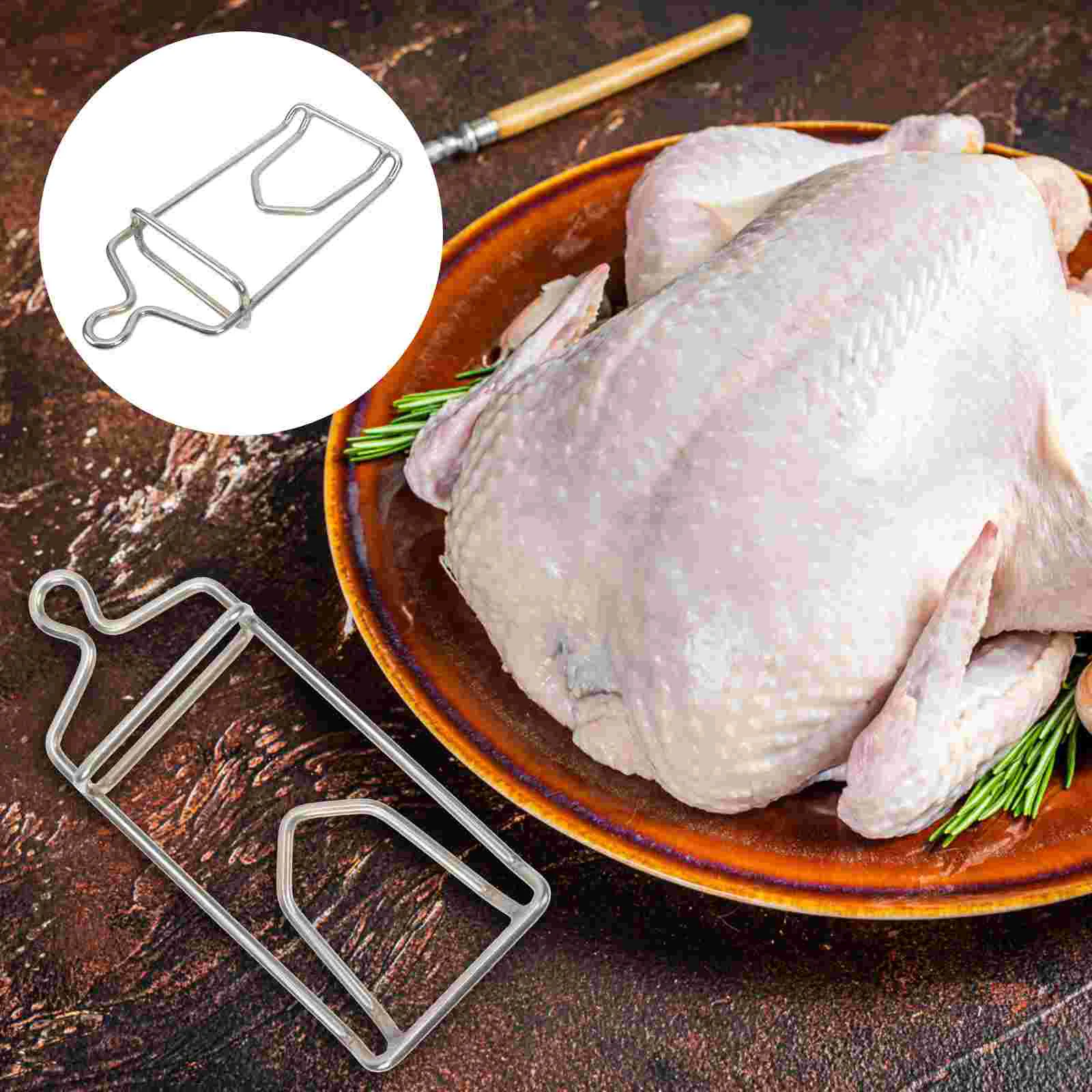 

Hook Hooks Chicken Duck Meat Hangerstainless Steel Roast Hanging Poultry Slaughter Viscera Double Roasting Sturdy Grill Bbq