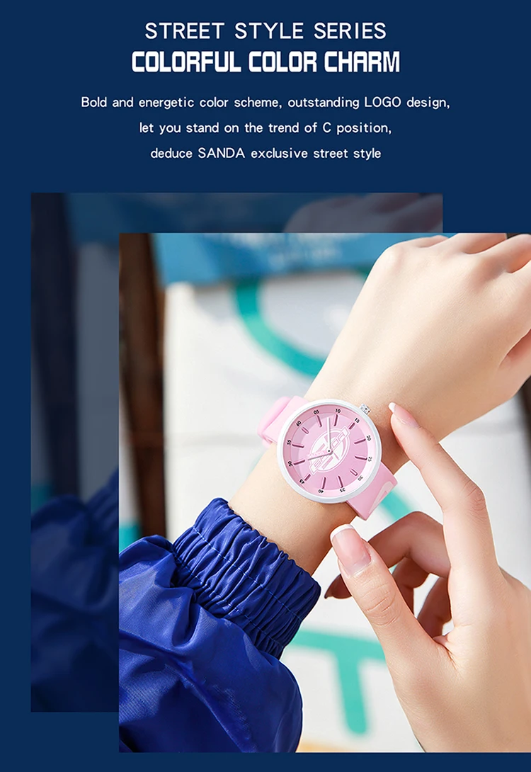 SANDA New Fashion Men's 3211 Watches Simple Casual Style Man Waterproof Wrist Watch For Men Women Boy Clock relogio masculino enlarge