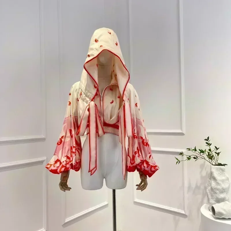 Высококачественный весенне-летний комплект из топа с капюшоном и длинными