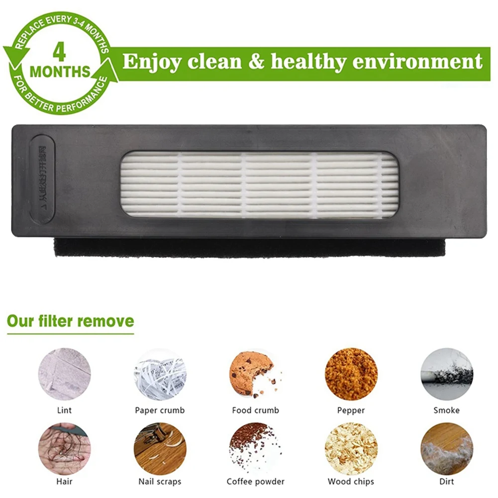 

13Pcs for Midea M7/ I10/ M71CN / M7Pro /M7Max Vacuum Cleaner Main Side Brush HEPA Filter Mop Cloth Replacement Parts