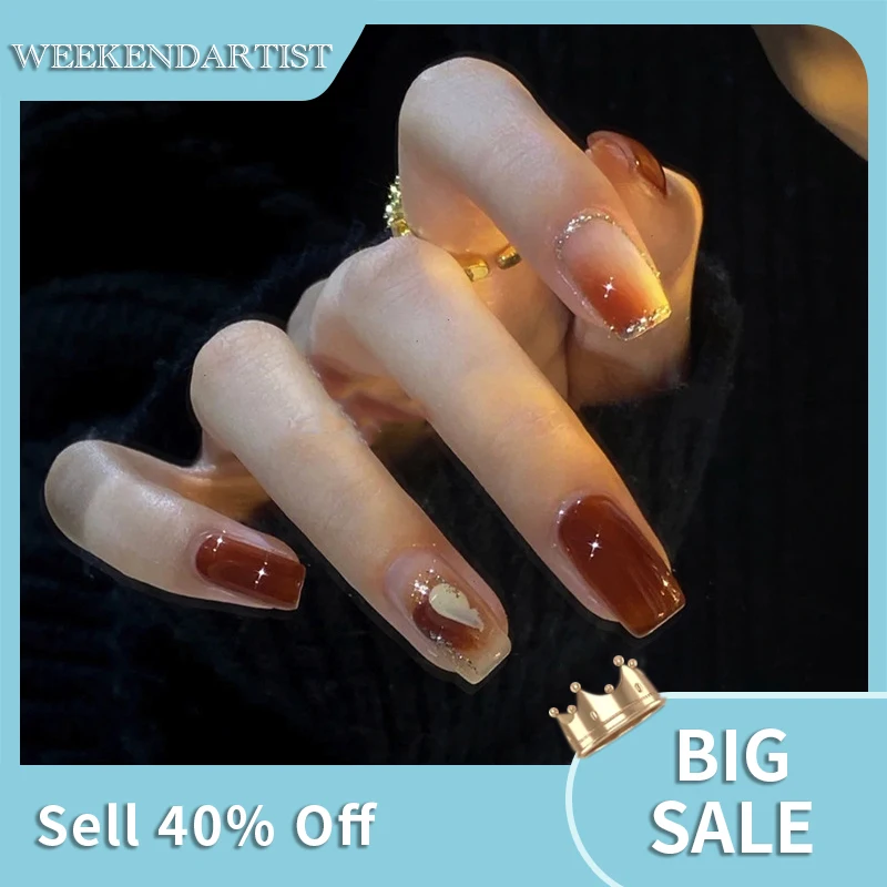 

Искусственные ногти с полным покрытием, 24 шт., инструменты для искусства, матовый пресс на гроб, искусственные Типсы для ногтей с клеевым дис...